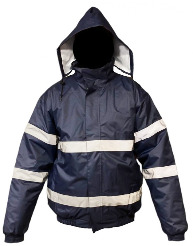CAMPERA POL OXFORD / PU AZUL CON REFLECTIVO