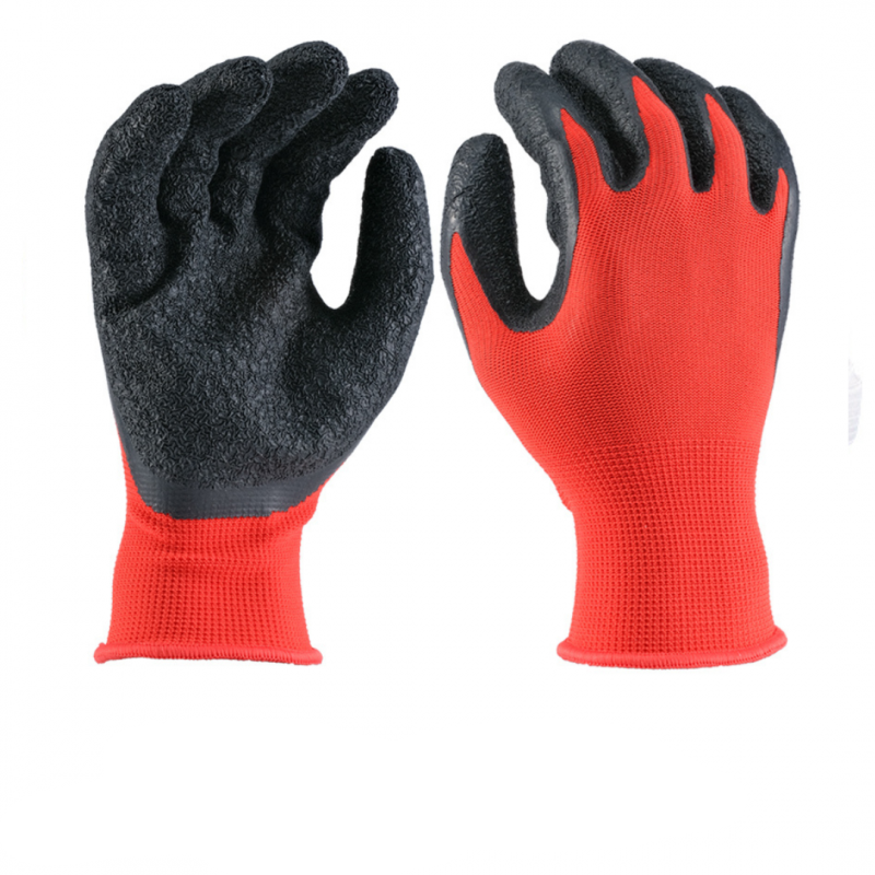 GUANTE TEJIDO ROJO C/GOMA NEGRO SUPER