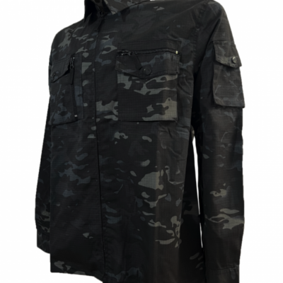 CAMISA CAMUFLADA NEGRA TELA RIPSTOP